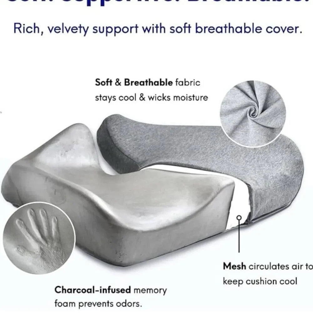 CUSHION LAB Seat Cushion for Long Sitting Hours on Office/Home Chair, Car, or Wh